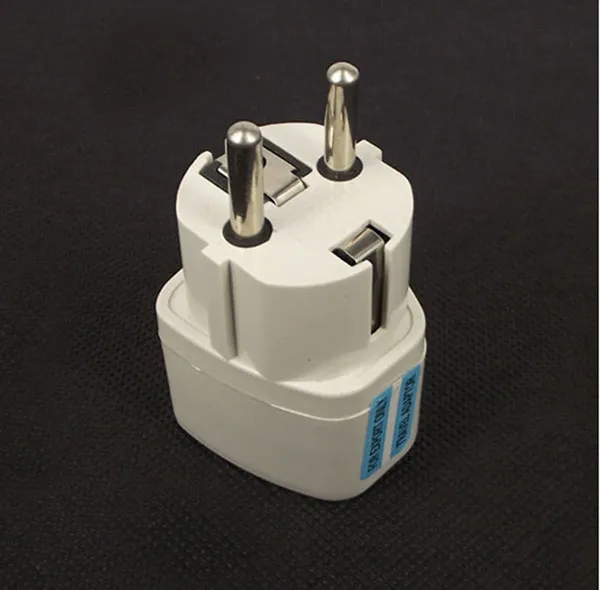 Wysokiej jakości White Universal 2 Pin UK US AU do UE Euro France Niemcy Adapter podróży AC AC Power Plug Convert European1634210