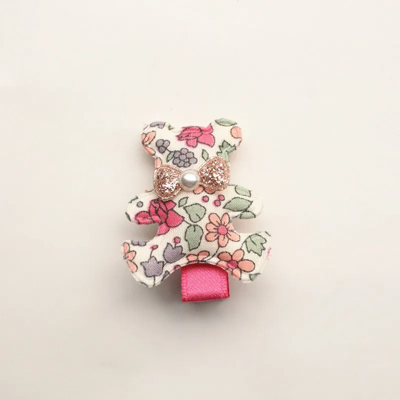 New Kids Hair Clips Korean Style Princess Girls Barrettes Cartoon Bear with Mini Bows Design Hairpins Ctue Kidsアクセサリー