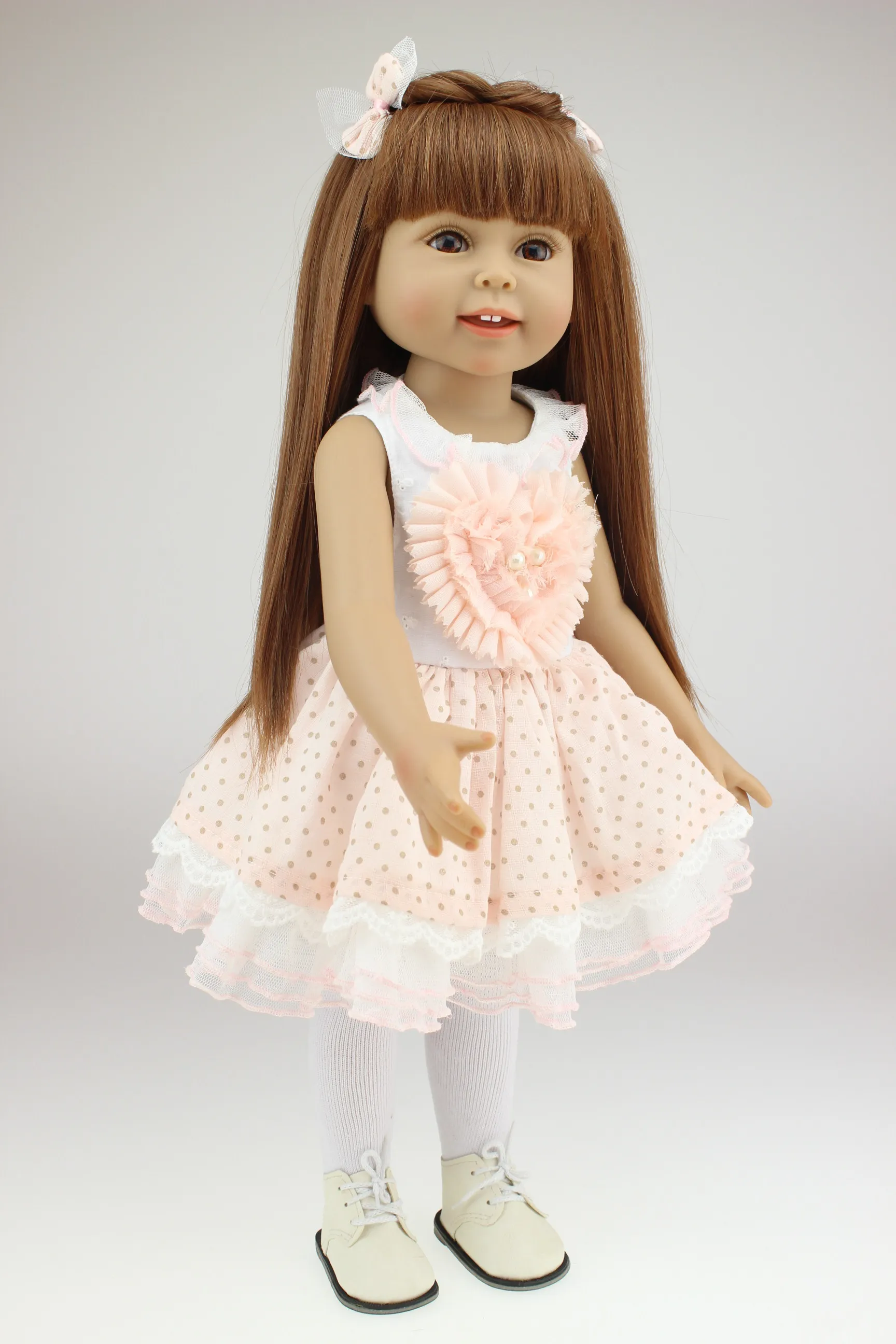 American Girl boneca princesa boneca 18 polegadas / 45 centímetros, Soft bebê Plástico Boneca Brinquedo brinquedos para as crianças