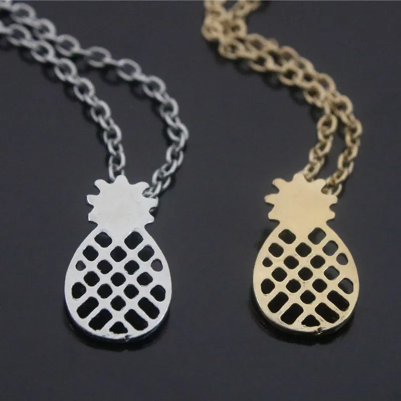 Fashion Pendant Necklaces For Women Gold Silver Plated Pineapple Chokers Necklace Link Chain Jewelry Friend Gift