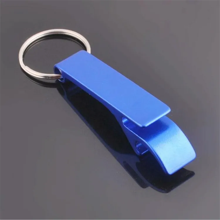 Ny metall aluminiumlegering Keychain Nyckelring Ring med ölflasköppnare Anpassad personlig, lasergravering för gratisöppnare