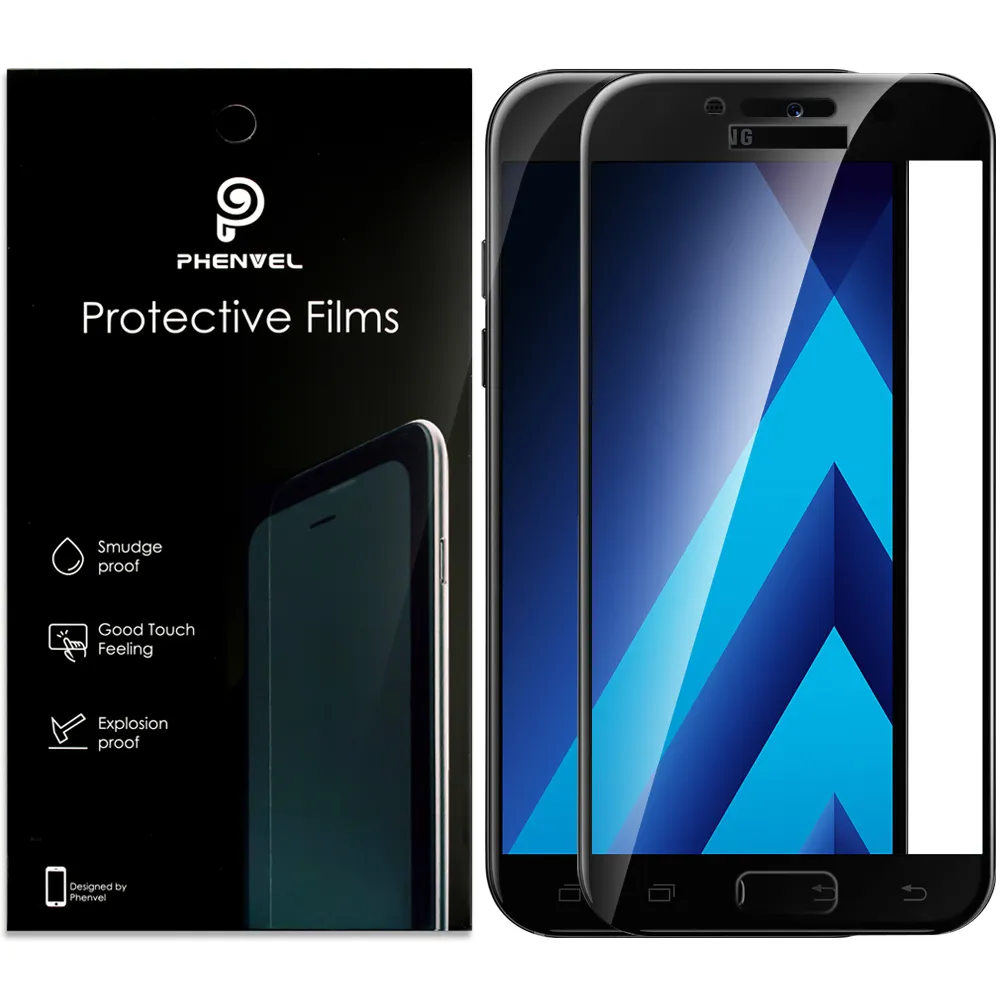 3D Filmglas för Samsung Galaxy A5 2017 Ett fenvel -fullt omslagsskärmskydd för Galaxy A3 A5 A7 2017 Tempered Glass Arcedge6834006