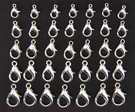 10st / parti 925 Sterling Silver Hummer Claw Clasps Hooks Findings Komponenter för DIY Craft Smycken W37
