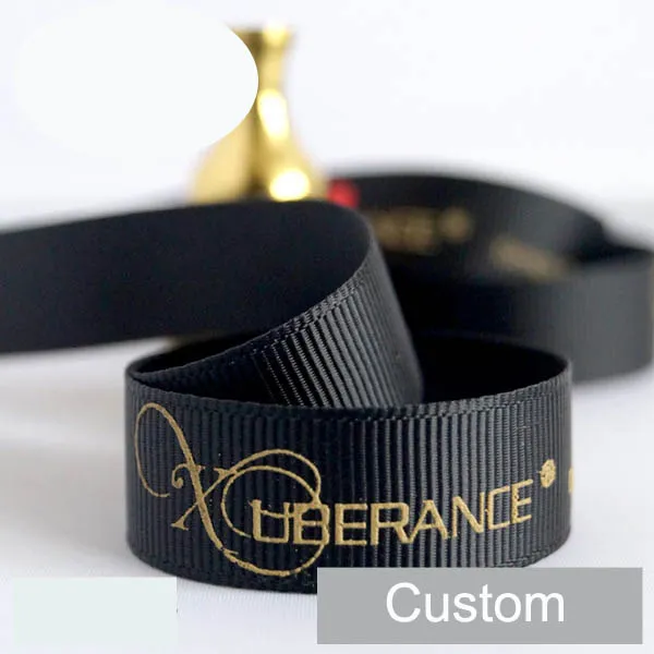 Present Wrap Roll Thread Belt Custom Logo Diy Grosgrain Ribbon Belt Iron Silver eller Gold Wedding Personligt paket