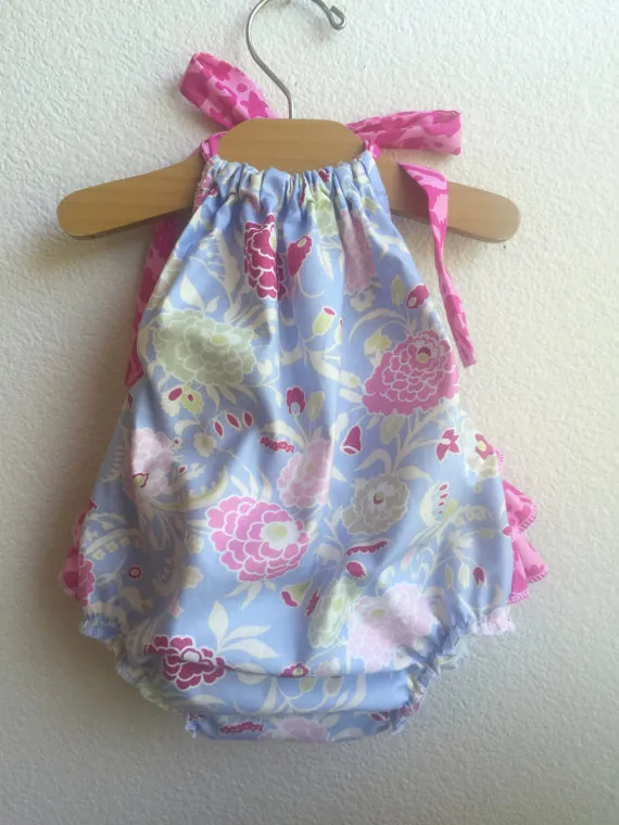 Ins Baby Girls Romper 5スタイルの人魚の矢印フラワーコットンフリル新生児の片方サマーホルター弓幼児ボディスーツ子供服A08