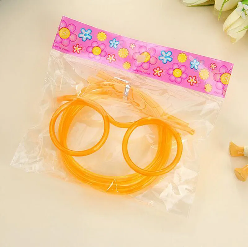Straw Glasses Funny Soft Pvc Glasses Flexible Drinking Straws Kids Party  Supplies Bar Supplies Accessories Creativity Toy