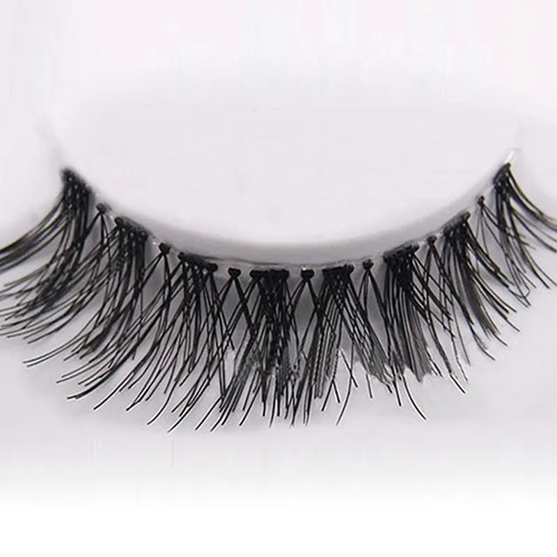 Nya 50 par Lot Svart Naturligt Kors Fake Falsk Eyelash Soft Long Makeup Eye Lash Extension Gratis frakt