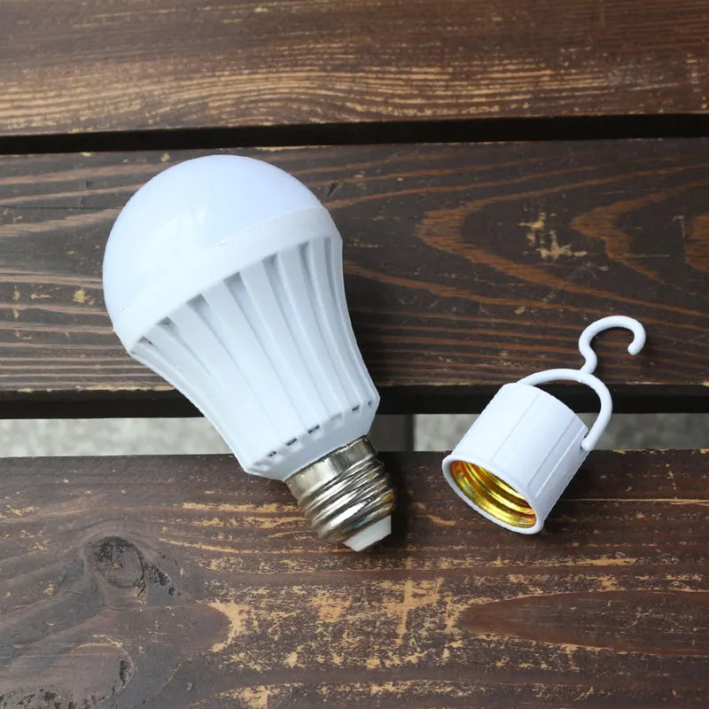 Ampoule LED E27, lampe de secours, 5W 7W 9W 12W, contrôle manuel/automatique, lumière à 180 degrés, les vendeurs de rue utilisent 3 à 5 heures de travail