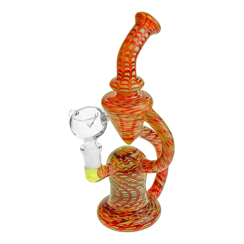 Nowy Classic Free Type Glass Bong Water Rury Propeller Perk Bong Platform Oil Obrotowy Cyclone Dabs Wax Tornado Monety Rurka wodna