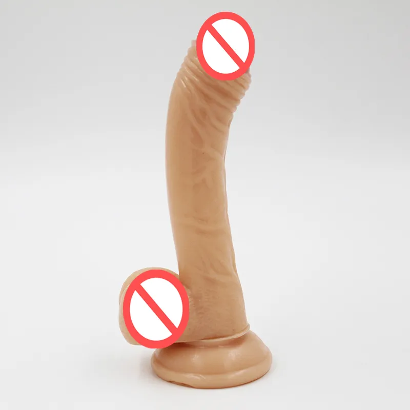 강한 흡입 컵을 가진 현실적인 딜도 라구 딜도 유연한 페니스 딕 여성 섹스 제품 섹스 토이 위조품