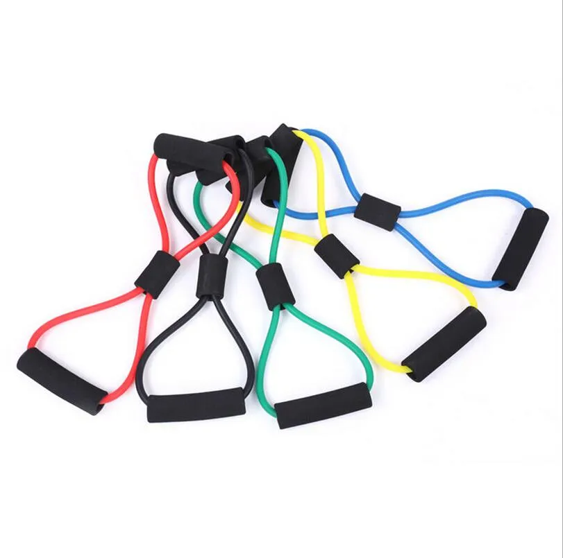 йога Resistance Bands пробки тренировки Упражнение для йоги 8-образный Chest Developer Fashion Body Building Fitness Equipment Tool