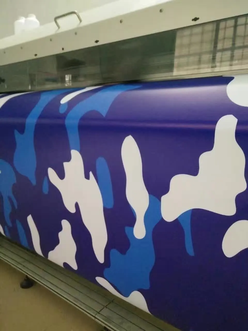 White Blue Camouflage Vinyl Wrap For Car / truck / Boat covering foil with air free Camo styling size 1.52 x 30m/Roll