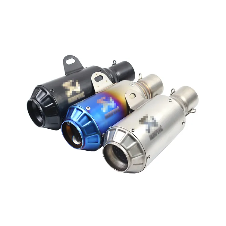 Universal 51 mm Motorcycle Exhaust Muffler Stainless Steel Laser Logo Akrapovic Motorbike Muffler Exhaust Pipe Escape