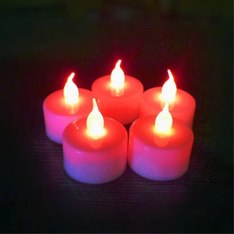 Single Multicolor Available Swivel Electronic Night Light Decoration Room Christmas Wedding Party LED Candle Tea Light