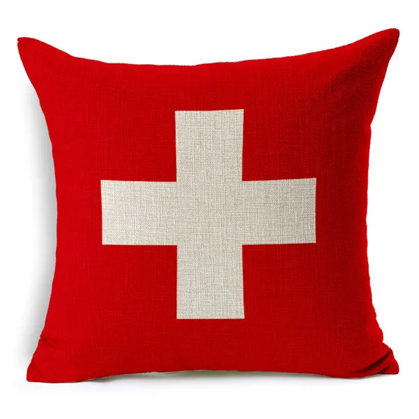 National Flags Cushion Cover Storbritannien och Förenta staterna Australien Bil dekoration Linne bomull kudde fyrkantig soffa kudde omslag