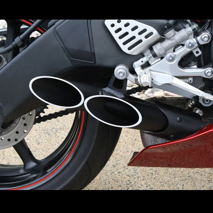 Ny svart aluminium motorcykel 51 mm Avgasrör Motorcykel Avgassystem för Scooter Motorcykel Street Bike