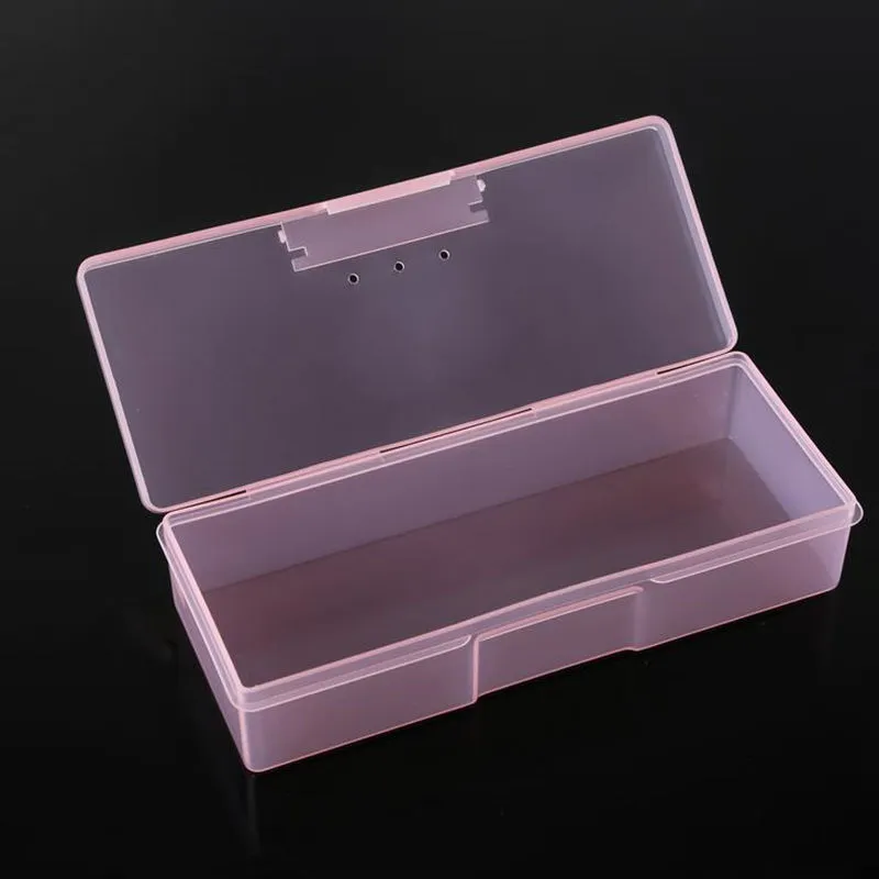Large Capacity Clear Nail Art Brush Storage Box For Make Up Brush Case