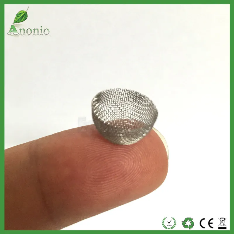 60 mesh da 12 mm di diametro rotondo da 8 mm in altezza argento a forma di ciotola a forma di cupola a forma di fumante fumio con schermata del tubo di gassa2781156