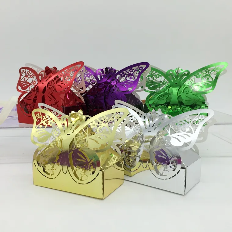 Wedding party favors gift boxes wedding favor boxes party favor candy boxes wedding favors butterfly laser hollow box5747139