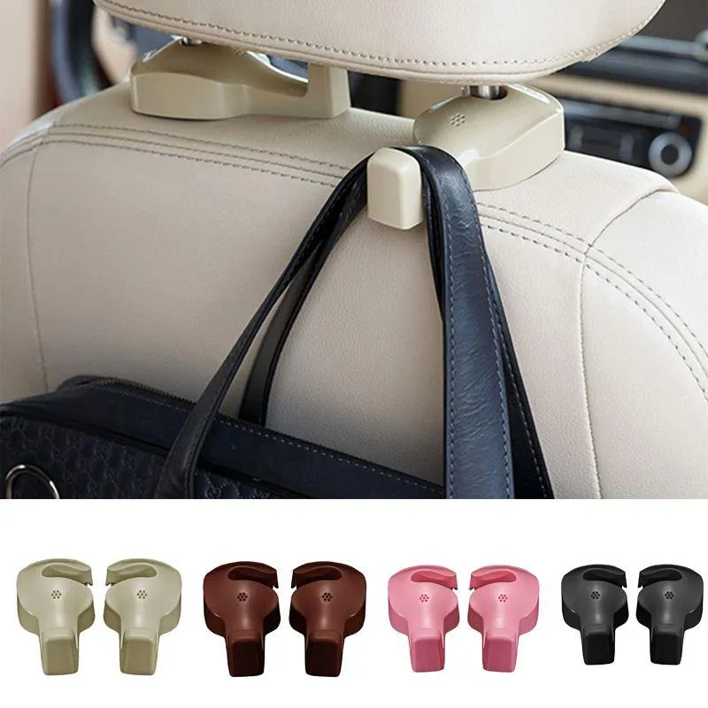 Beaucoup de couleurs 2ème génération Universal Car Headrest Hook Seat Back Hanger Holder Organisateur de véhicule pour sacs à main Sacs à main Manteaux et sacs d'épicerie