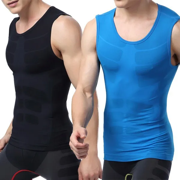 Wholesale- Mens Compression Base Layer Tights Top Shirts Under Skin Long Sleeve Fitness Gear L4 HU5