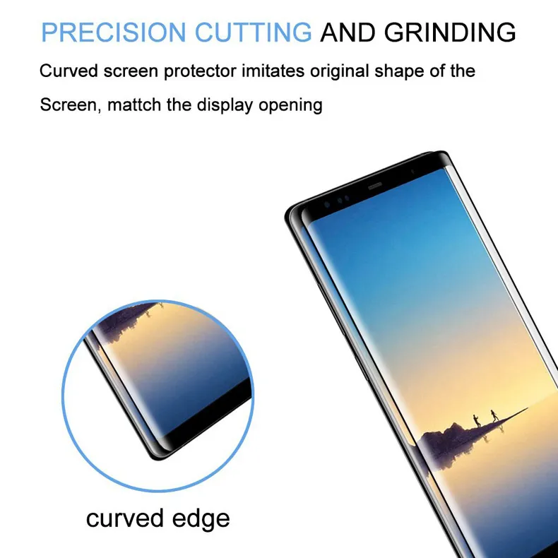 3D Volledige Cover Gehard glas Voor Samsung Galaxy Note 8 Screen Protector Voor Galaxy S8 S8 plus Beschermende Film6091614