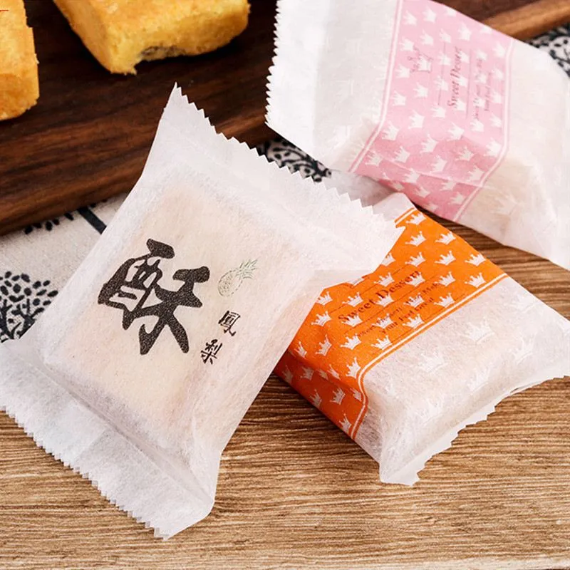 Pineapple Cake Plastic Bags And Trays Cookie Candy Wrapping Paper Gift