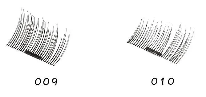 3D磁気まつげの自然の現実的な偽のアイラッシュが真のまつげの上に直接吸着して1LOT / 4部分