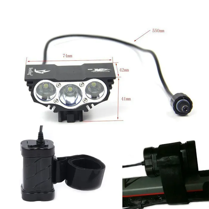 Details about    Nestling® 6600Lm Headlamp Cree X3 Bicycle Bike Led Headlight Flashlight Black 