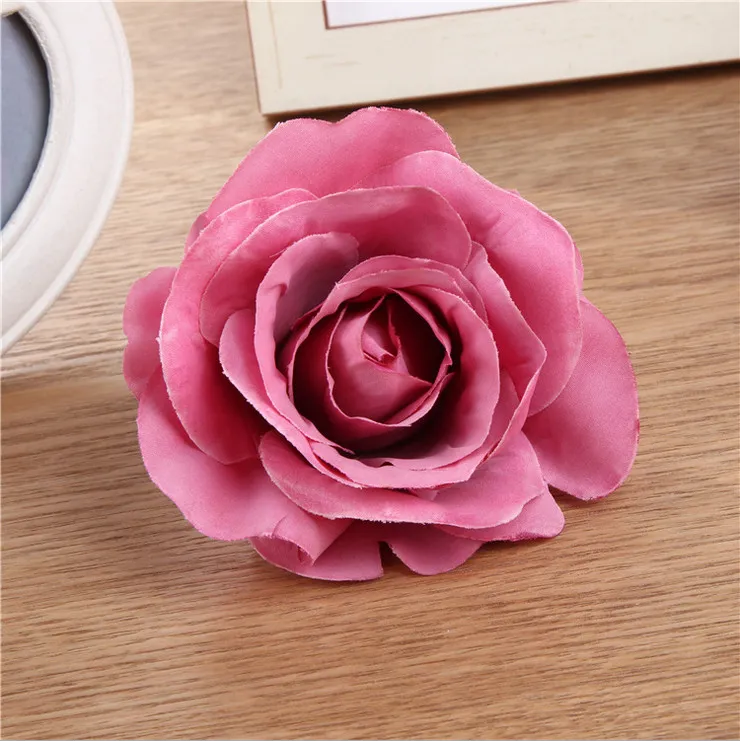 10 pezzi di rose artificiali fiore di seta testa di fiore multi colori la parete di nozze bouquet da sposa decorazione della casa accessorio feste Flores