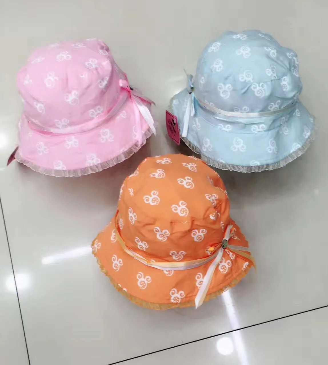 Design misto Infantil Baby girl Sunhat Chapéu cap chapéu de sol 30 pçs / lote novo