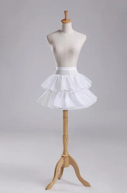 Najnowsze Petticoats Wedding Bride Akcesoria 2 obręcze 2 warstwy małe dziewczynki Bridemaids Crinoline Biały Kwiat Dziewczyna Formalna Sukienka Underskirt