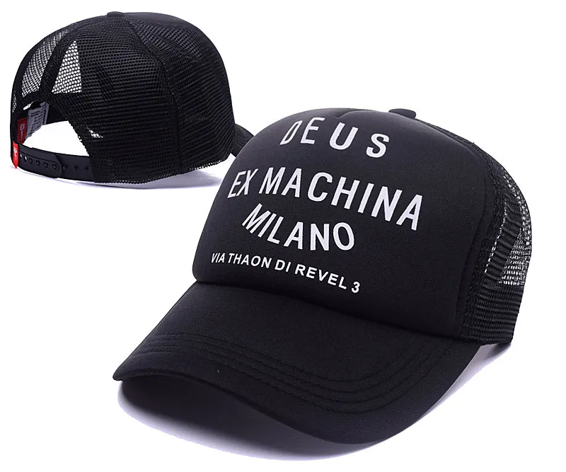 Deus Ex Machina Baylands Trucker Cap Siyah Mototcycles Hats Meth Beyzbol Kapağı Casquette Strapback Caps264i