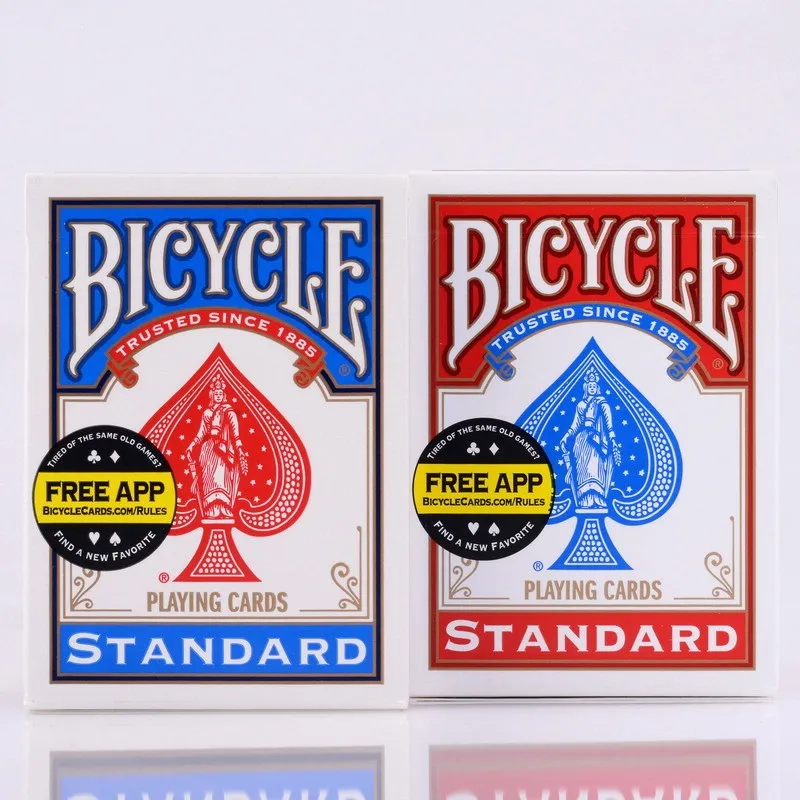 2PCS / SET الولايات المتحدة الأمريكية الأصلية دراجات الطابق RedBlue ماجيك اللعب منتظم بطاقات رايدر العودة ستاندرد الطوابق خدعة سحرية 808 يختم الطابق بطاقة النادرة