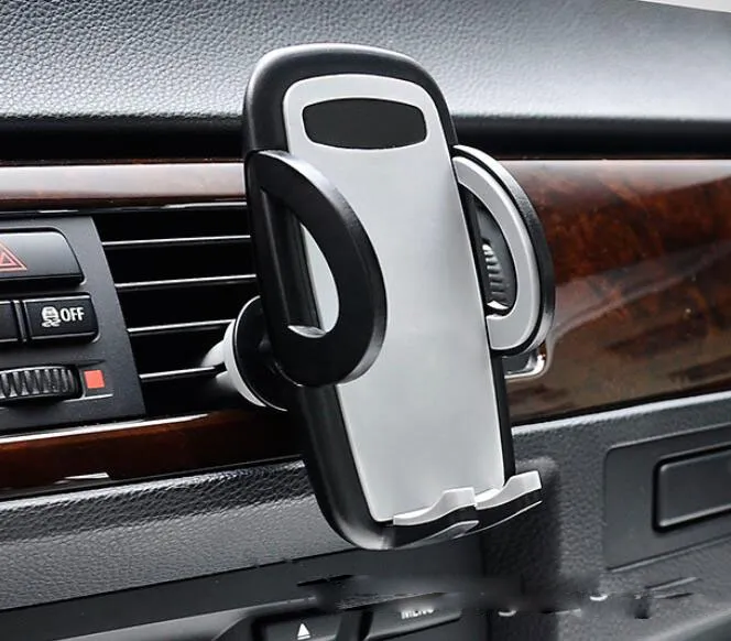 2 en 1 Car Air Vent Dashboard Parabrisas Phone Mount Holder Universal Smartphones Cradle 360 Rotation Compatible con iPhone SamSung HTC