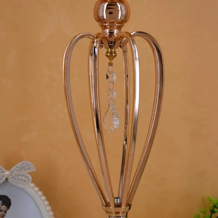 Vaso de coroa de ferro banhado a ouro, adereços de casamento, a principal decoração de mesa produtos entrega rápida frete grátis WQ16