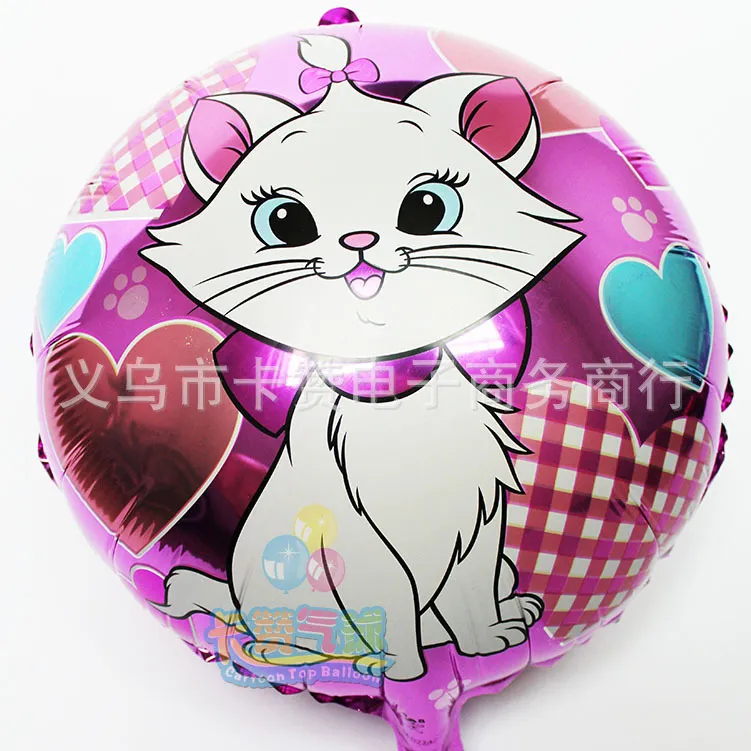 mary cat Balloons with stick rattle ballon for Birthday Party Valentine's Day marie baloes baby shower