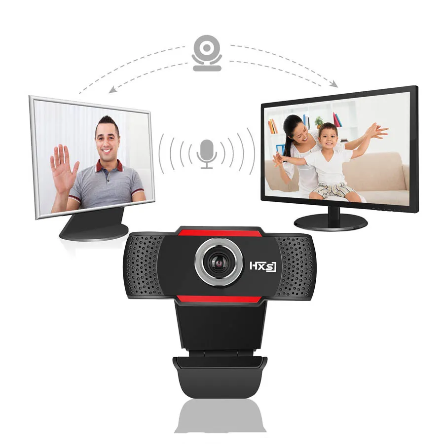 USB Web Cam Webcam HD 720P 300 Megapixel Fotocamera PC con microfono ad assorbimento MIC Skype Android TV Fotocamera computer girevole