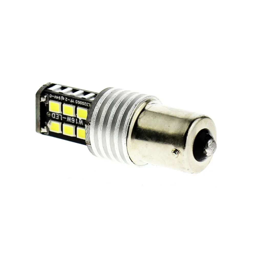 Ampoule LED pour voiture T20 1156 1157 P21w 2835 15SMD, sans erreur, ampoule Canbus inversée, lampe de recul automatique, 2132935, 20 pièces