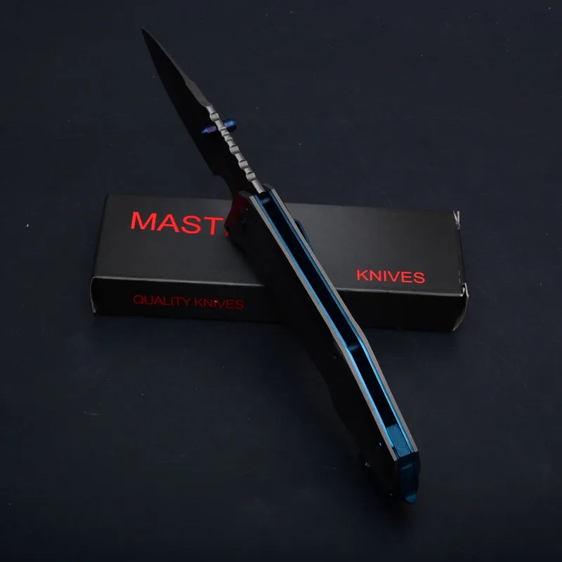 2018 MASTIFF Titanium Tactical Folding Knife 7Cr17Mov 59HRC Clip Outdoor Camping Caça Survival Pocket Knife Gancho Ferramentas EDC Presente de Natal