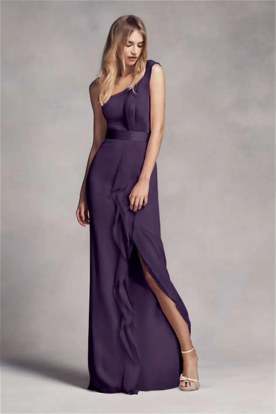 Long One-Shoulder Bridesmaid Dress with Ruffles Skirt Chiffon Floor-Length Sheath Wedding Party Dress from Dhgate Bridesmaid Dress - price 99.5 Long One-Shoulder Bridesmaid Dress with Ruffles Skirt Chiffon Floor-Length Sheath Wedding Party Dress from Dhgate Bridesmaid Dress - price 99.5