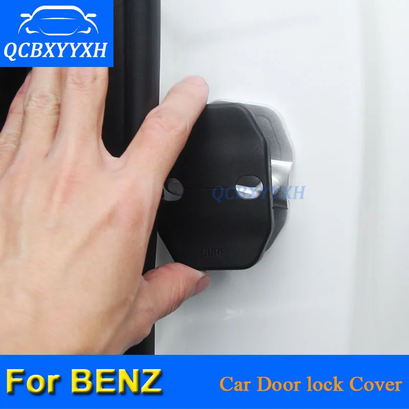 ABS Car Door Lock Protective Covers For Mercedes Benz C180 C200 C260 GLC-Class ML E200 GLK-Class GLA-Class CLA-Class