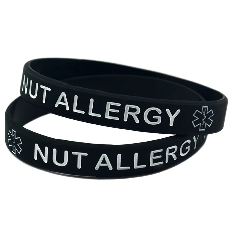 MOER ALLERGIE Siliconen rubberen armband Jeugd en Volwassen Grootte Draag dit bericht als herinnering in het dagelijks leven328m