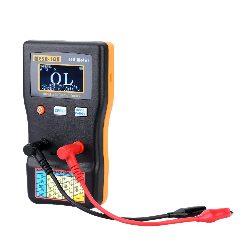 Freeshipping ESR Capacitance OHM Meter Professionell Mätkapacitansresistans Kondensatorkrets Tester