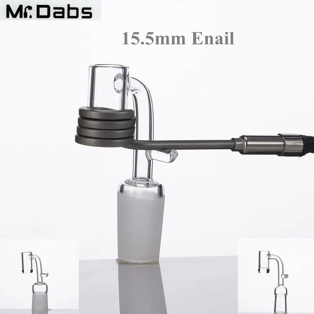 Electric Quartz Nail 90 Degree Quartz Banger Nail Frosted Joint with 2mm Thickness Bottom for 16mm Heating Coil at mr dabs