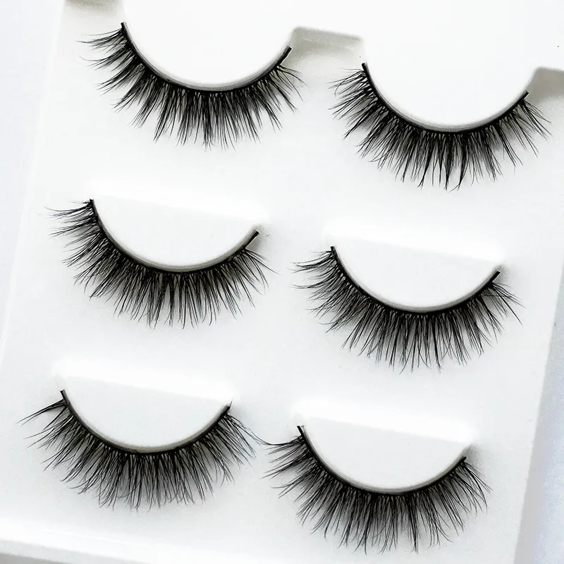 3D Natural Long Crisscross False Eyelashes For Alopecia Thick, Soft