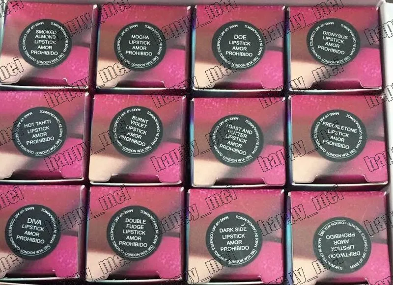 Factory Direct DHL Gratis verzending nieuwe make-up lippen M5544 mat lipstick! 12 verschillende kleuren