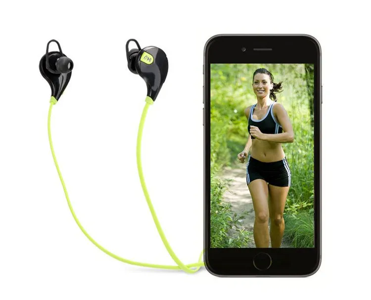 QY7 Trådlösa Bluetooth-hörlurar 4.1 Stereo hörlurar Mode Sport Running Headphone Studio Musik Headset med mikrofon