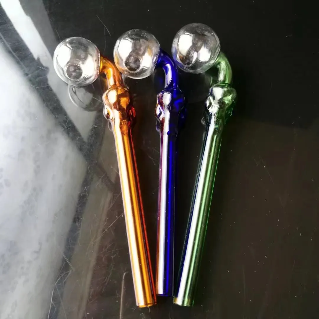 Färg Bone Bubble Bottle Glass Hookah Tillbehör, Partihandel Glas Bongs, Oljebrännare Glas Vattenrör, Rökrör Tillbehör