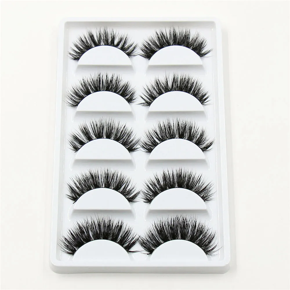 3D Mink False Eyelashes Natural Extension Long Cross Thick Mink Lashes Handmade Eye Lashes K01